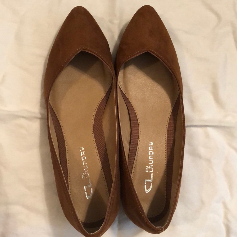 Suede Camel Flats
